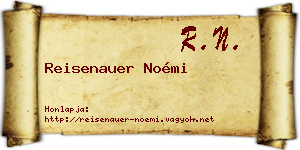 Reisenauer Noémi névjegykártya